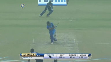 IND vs SL 2017, 2nd ODI: Rohit Sharma Six