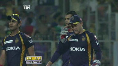 Match 63 KKR vs CSK – Hussey's Wicket