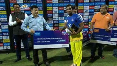 M01: MI vs CSK – VIVO perfect catch of the match – Ambati Rayudu