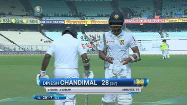 IND vs SL 2017, 1st Test Day 4: Dinesh Chandimal Wicket
