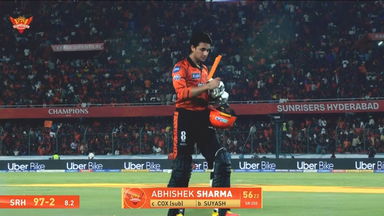 IPL 2026 M67: SRH vs RCB - Abhishek Sharma Wicket