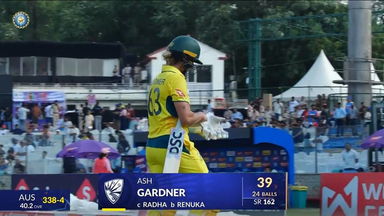 IND-W vs AUS-W 2025, 3rd ODI: Ashleigh Gardner Wicket