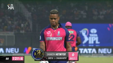 M31: KKR vs RR – Shimron Hetmyer Wicket