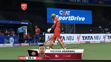 M64: PBKS vs DC – Mayank Agarwal Wicket