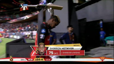 M54: RCB vs SRH – Shimron Hetmyer Wicket