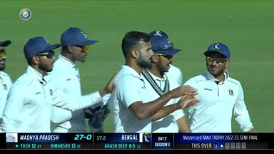 Ranji Trophy  2022/23, SF 1 Madhya Pradesh vs Bengal: Fall of Wickets
