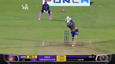 M30: RR vs KKR – Aaron Finch Six