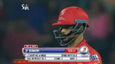 M26: DD vs RCB – JP Duminy Wicket