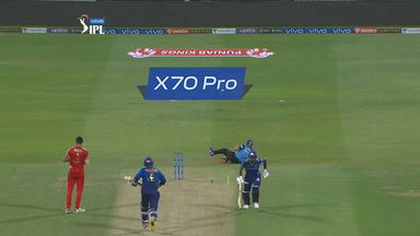 Oops: Umpire, watch out!