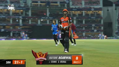 M10: LSG vs SRH –  Mayank Agarwal Wicket