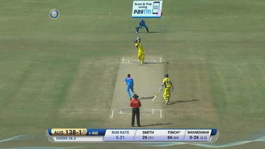 IND vs AUS 2017, 3rd ODI: Aaron Finch Six