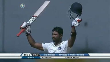 Ranji Trophy 2015-16: Bengal vs MP- Pankaj Shaw's century in the 2nd innings