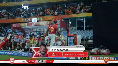 M48: SRH vs KXIP – Chris Gayle Wicket