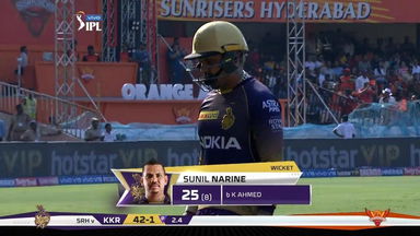 M38: SRH vs KKR – Sunil Narine Wicket
