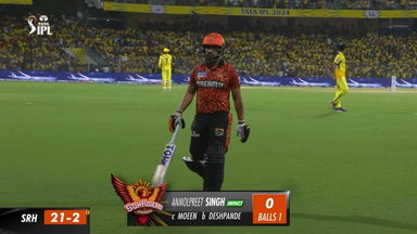 M46: CSK vs SRH – Anmolpreet Singh Wicket