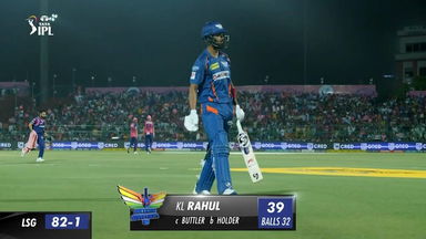 M26: RR vs LSG – K L Rahul Wicket