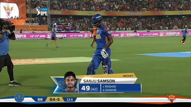 M04: SRH vs RR – Sanju Samson Wicket