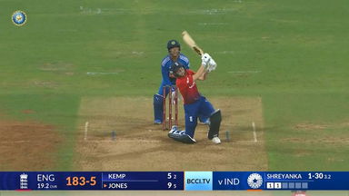 IND-W vs ENG-W 2023, 1ST T20I: Amy Jones Six