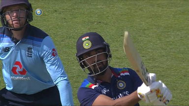 KL Rahul launches Rashid for a straight SIX