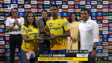 M01: CSK vs RCB – Player of the Match – Mustafizur Rahman