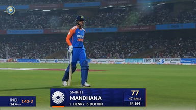 IND-W vs WI-W 2024, 3rd T20I: Smriti Mandhana Wicket