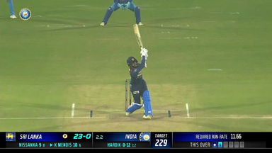 IND vs SL 2023, 3RD T20I: Kusal Mendis  Six