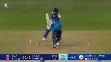 IND vs ENG 2025, 3rd ODI: Tom Banton Six