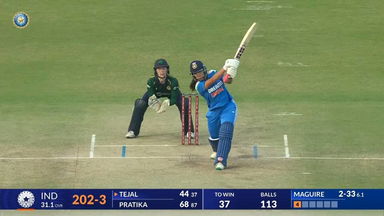 Tejal Hasabnis shines with maiden ODI fifty