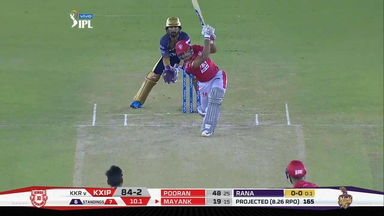 M52: KXIP vs KKR – Mayank Agarwal Six
