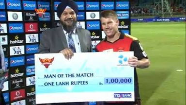 M19: SRH vs KKR – Man Of The Match – David Warner