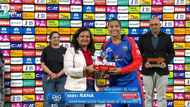 Kingfisher Good Times Sixes of the Match: Match 17, Gujarat Giants vs Delhi Capitals, WPL 2026: Sneh Rana