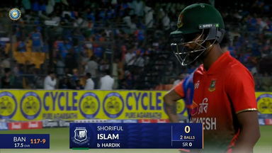 IND vs BAN 2024, 1st T20I: Shoriful Islam Wicket