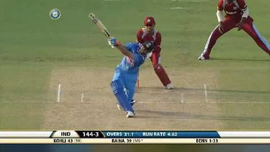 2ND ODI: IND vs WI – Suresh Raina Six