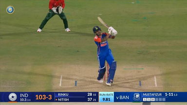 IND vs BAN 2024, 2nd T20I: Nitish Reddy Six