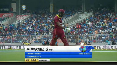 IND vs WI 2018, 5th ODI: Keemo Paul Wicket