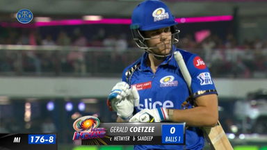 M38: RR vs MI – Gerald Coetzee Wicket