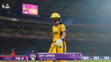 Wicket: Match 18, UP Warriorz vs Royal Challengers Bengaluru, WPL 2026: Amy Jones Wicket