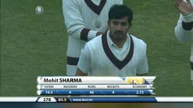 Ranji Trophy 2014-15: HAR v DEL, Mohit Sharma hat-trick
