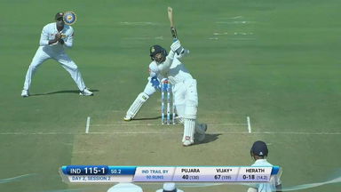IND vs SL 2017, 2nd Test Day 2: Murali Vijay Six