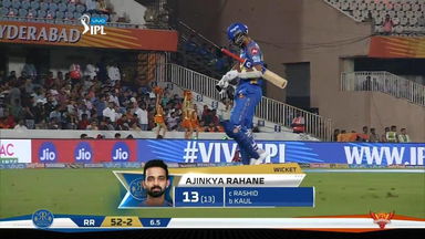 M04: SRH vs RR – Ajinkya Rahane Wicket