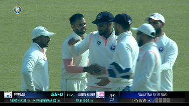 Ranji Trophy  2022/23, Punjab vs J & K:  Fall of Wickets