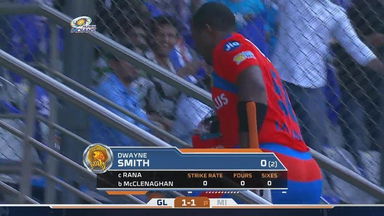 M16: MI vs GL – Dwayne Smith Wicket