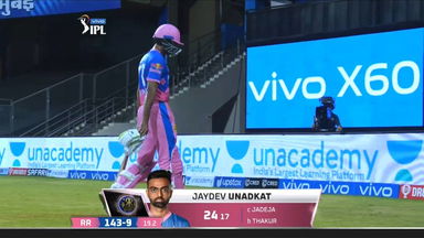M12: CSK vs RR   – Jaydev Unadkat Wicket