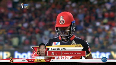 M49: RCB vs RR – Pawan Negi Wicket