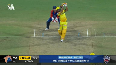 M55: CSK vs DC – Ambati Rayudu Six