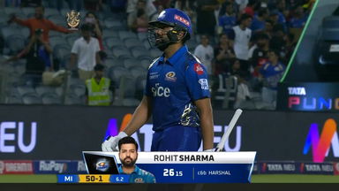 M18: RCB vs MI – Rohit Sharma Wicket
