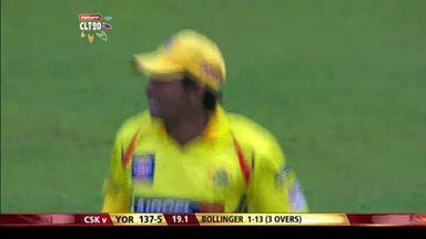 M17: CSK vs YOR – Ballance run out (Saha)
