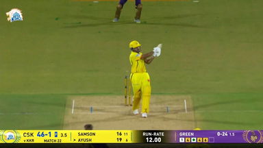 IPL 2026 M22: CSK vs KKR - Ayush Mhatre Six