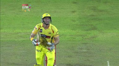 M3: CSK vs TTN –  Michael Hussey c de Villiers b Morkel