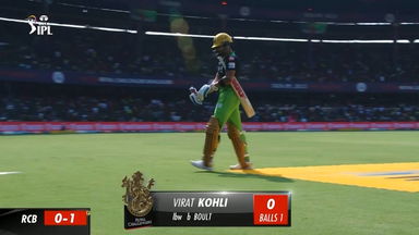 M32: RCB vs RR –  Virat Kohli  Wicket